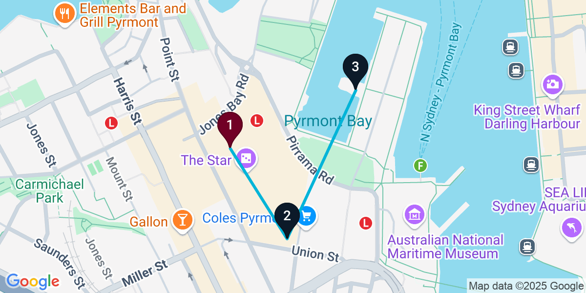 Map for Restaurant Crawl from Flying Fish (3 Stops)