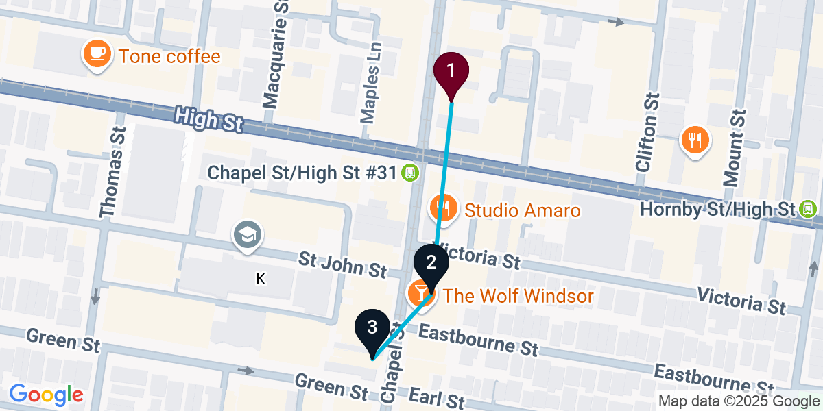Map for Windsor Cocktail Bar Crawl