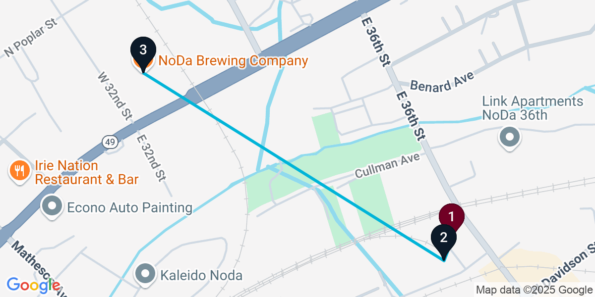 Map for Compact North Charlotte Bar Crawl