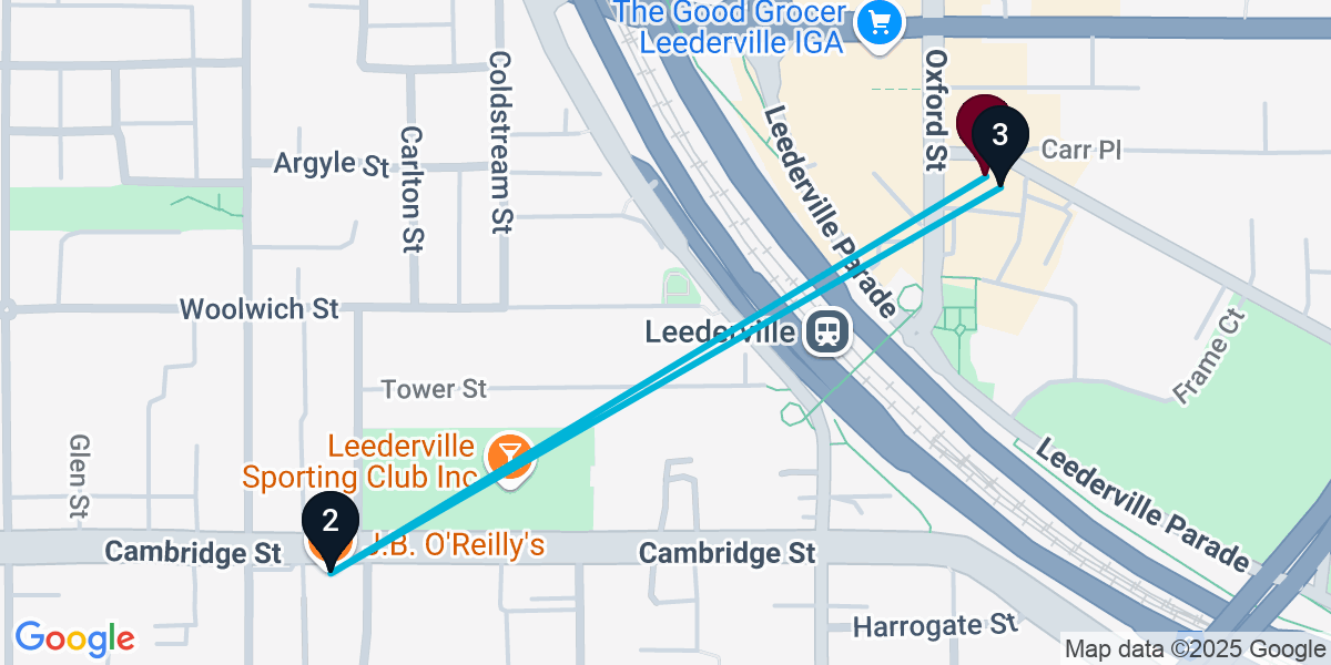 Map for 3-Stop Leederville Live music Bar Crawl