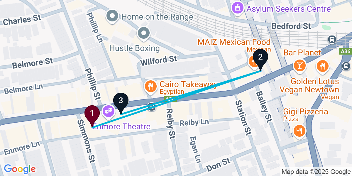 Map for 3-Stop Newtown Wine bar Bar Crawl