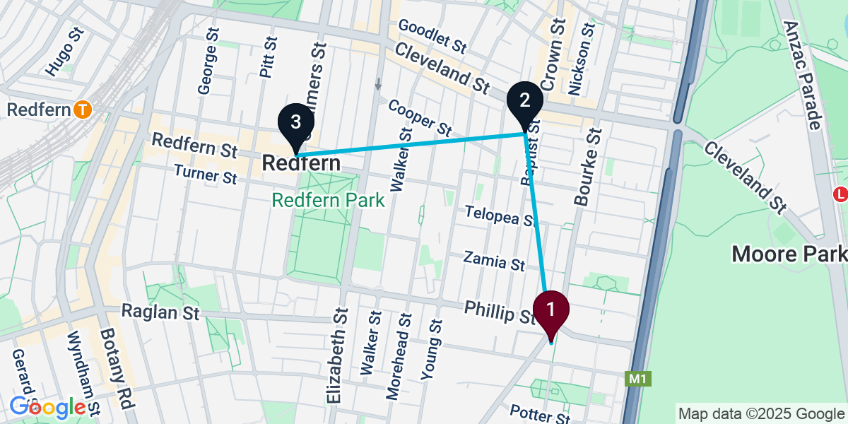 Map for 3-Stop Waterloo Bar Crawl