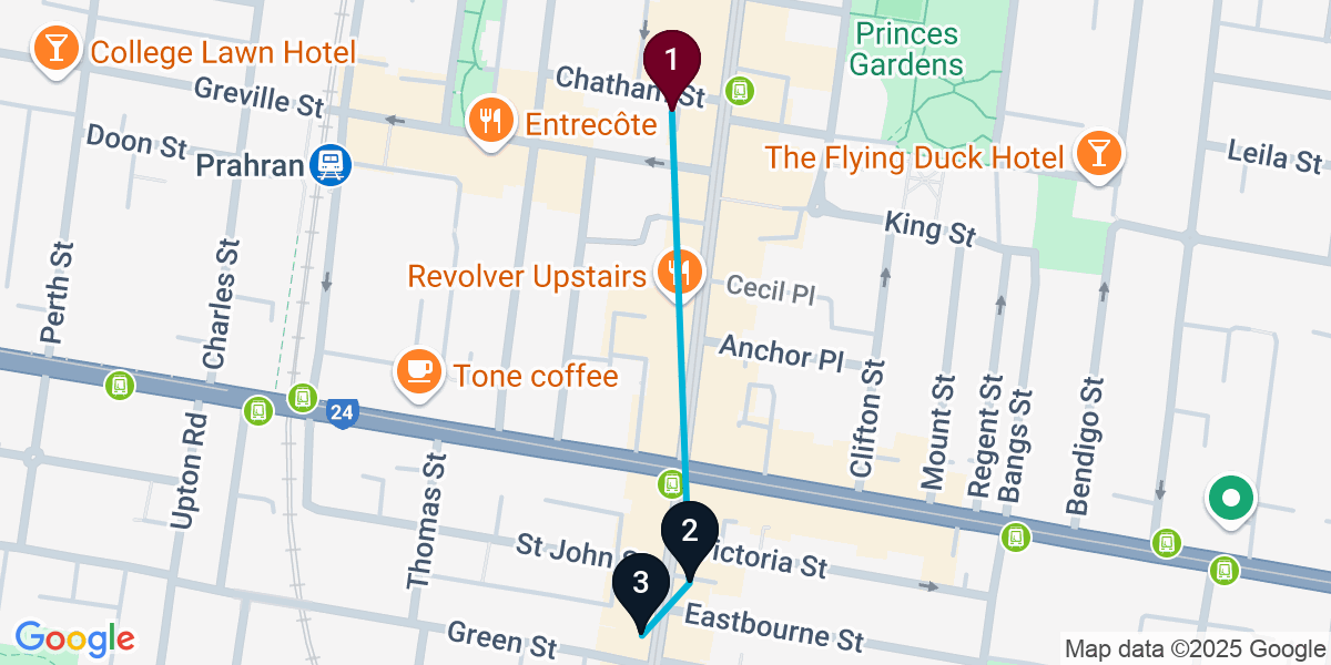 Map for Windsor Cocktail Bar Crawl