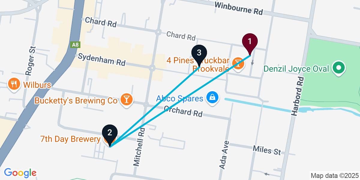 Map for Short Brookvale Bar Crawl