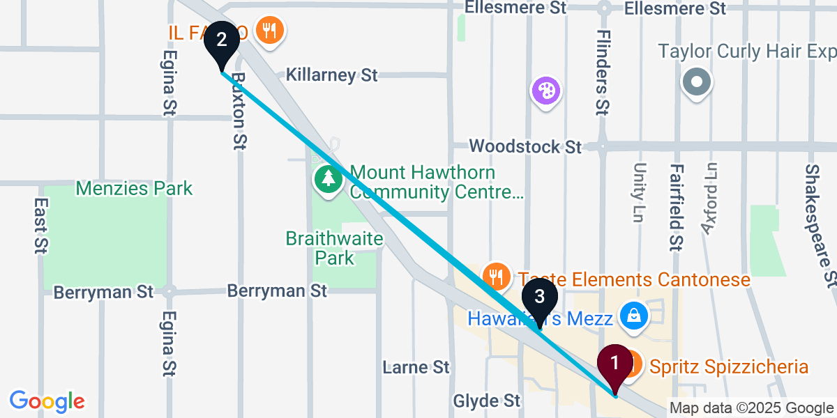 Map for 3-Stop Mount Hawthorn Wine bar Bar Crawl