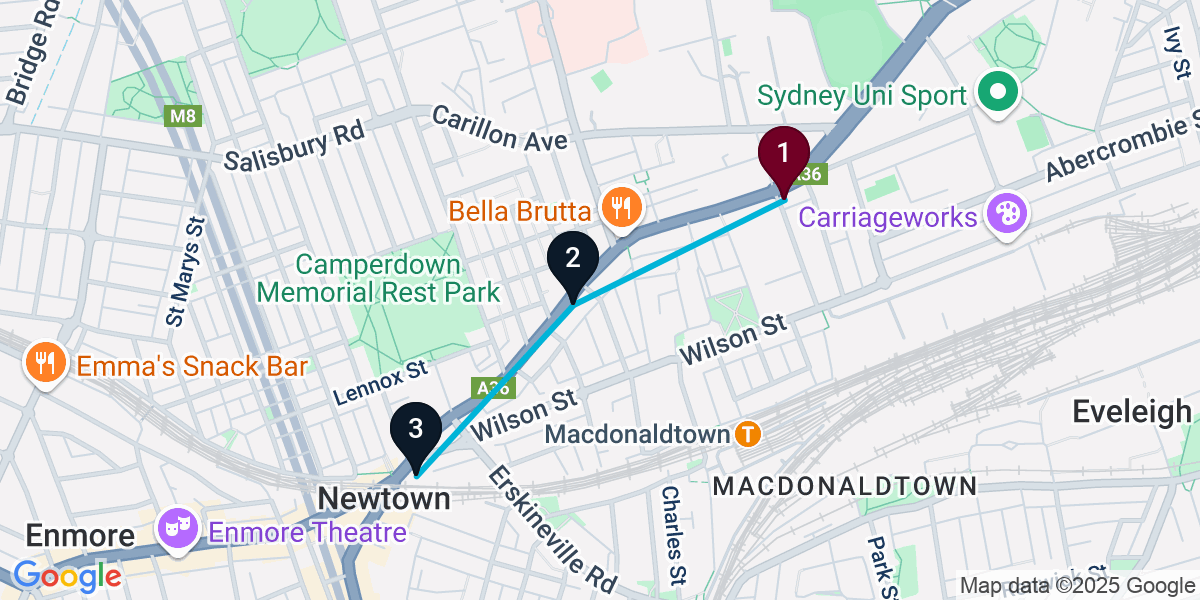 Map for Restaurant Crawl from Rubyos Restaurant & Bar (3 Stops)