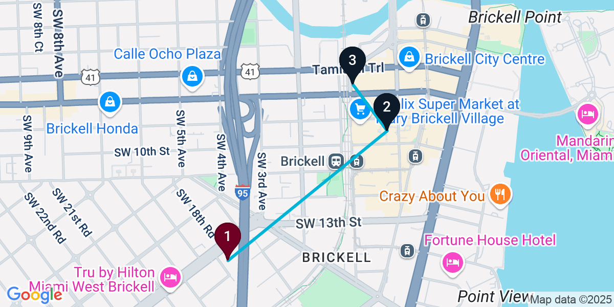 Map for Compact Coral Way Bar Crawl