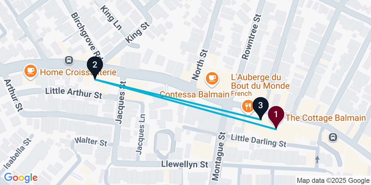 Map for 3-Stop Balmain Wine bar Bar Crawl