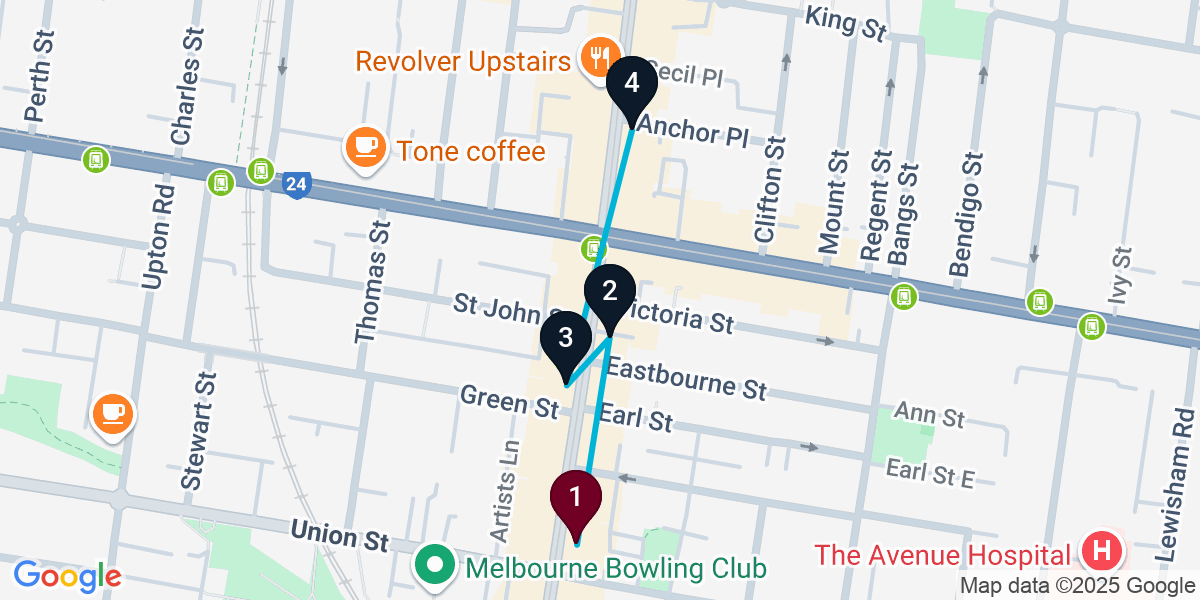 Map for Signature Windsor Cocktail Bar Crawl