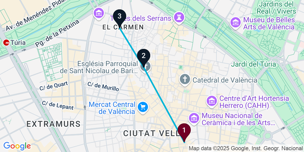 Map for Short Ciutat Vella Pub Crawl