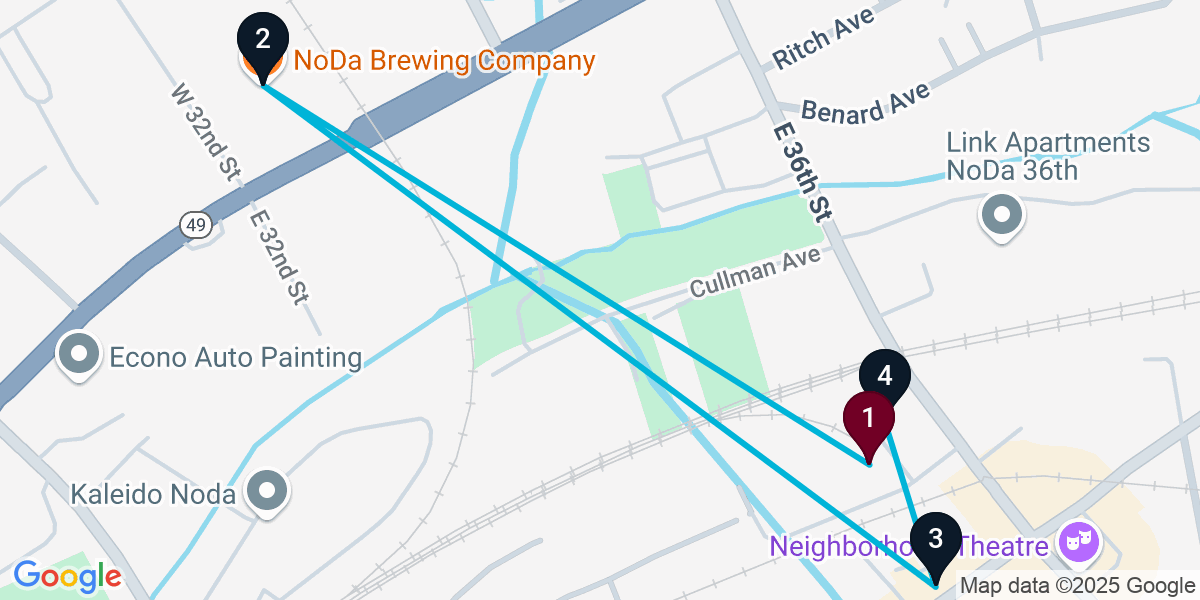 Map for Signature North Charlotte Bar Crawl