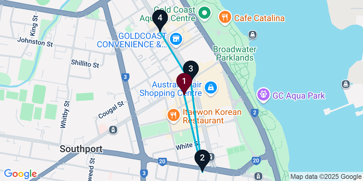 Map for Signature Southport Bar Crawl