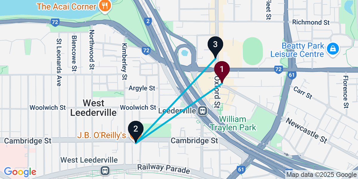 Map for 3-Stop Leederville Live music Bar Crawl