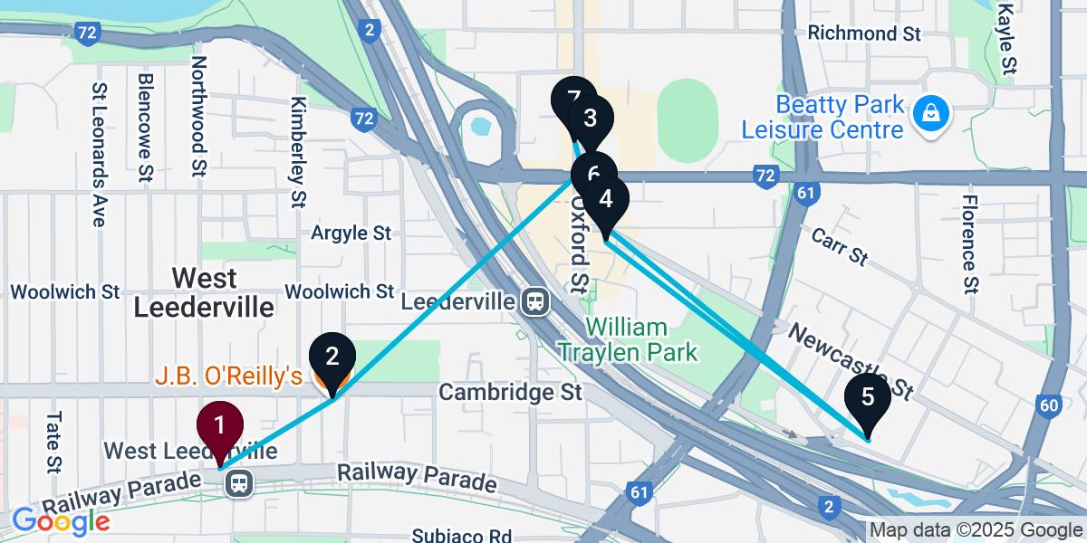 Map for 7-Stop West Leederville Live music Bar Crawl