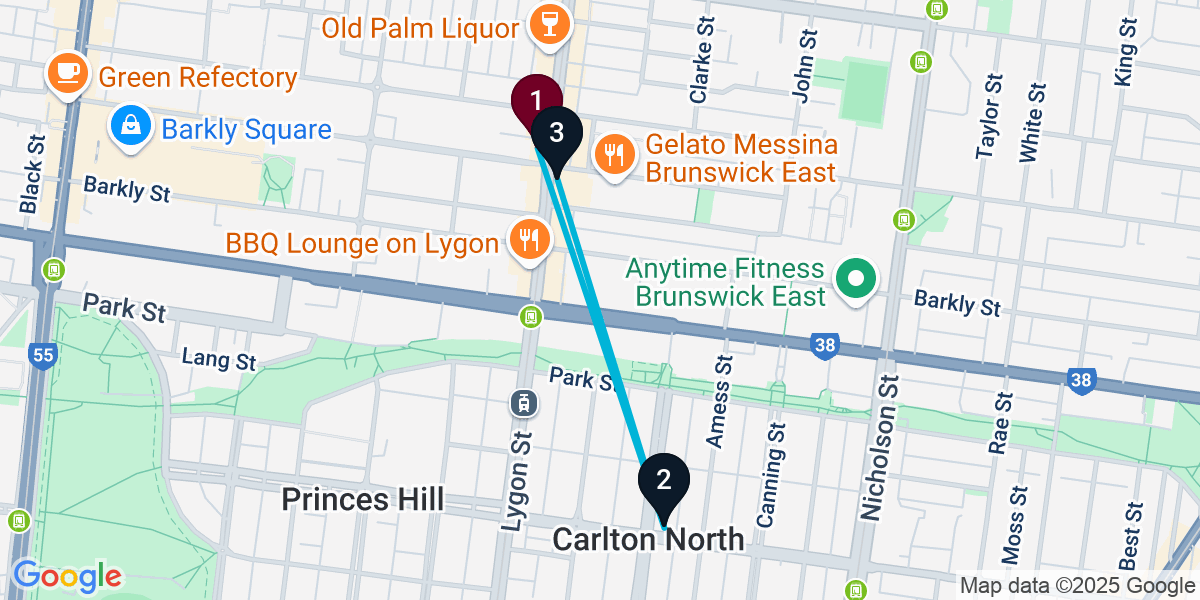 Map for Quick Brunswick Bar Crawl