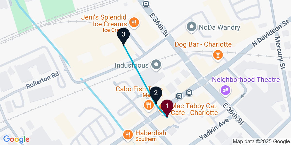 Map for Short North Charlotte Cocktail Bar Crawl