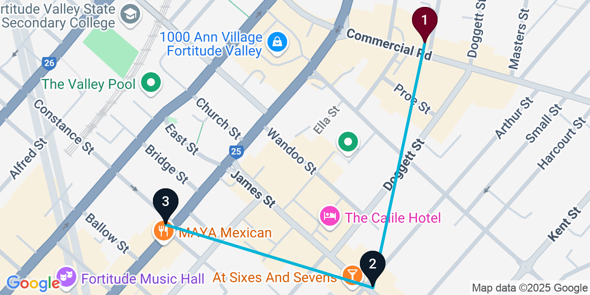 Map for Newstead Pub Crawl