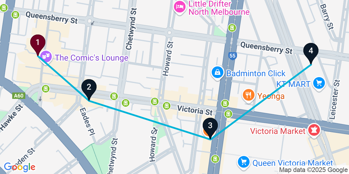 Map for Essential North West Melbourne Bar Crawl
