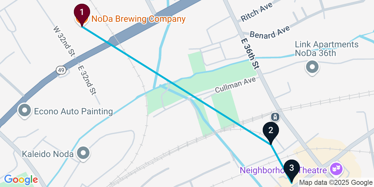 Map for Quick North Charlotte Bar Crawl
