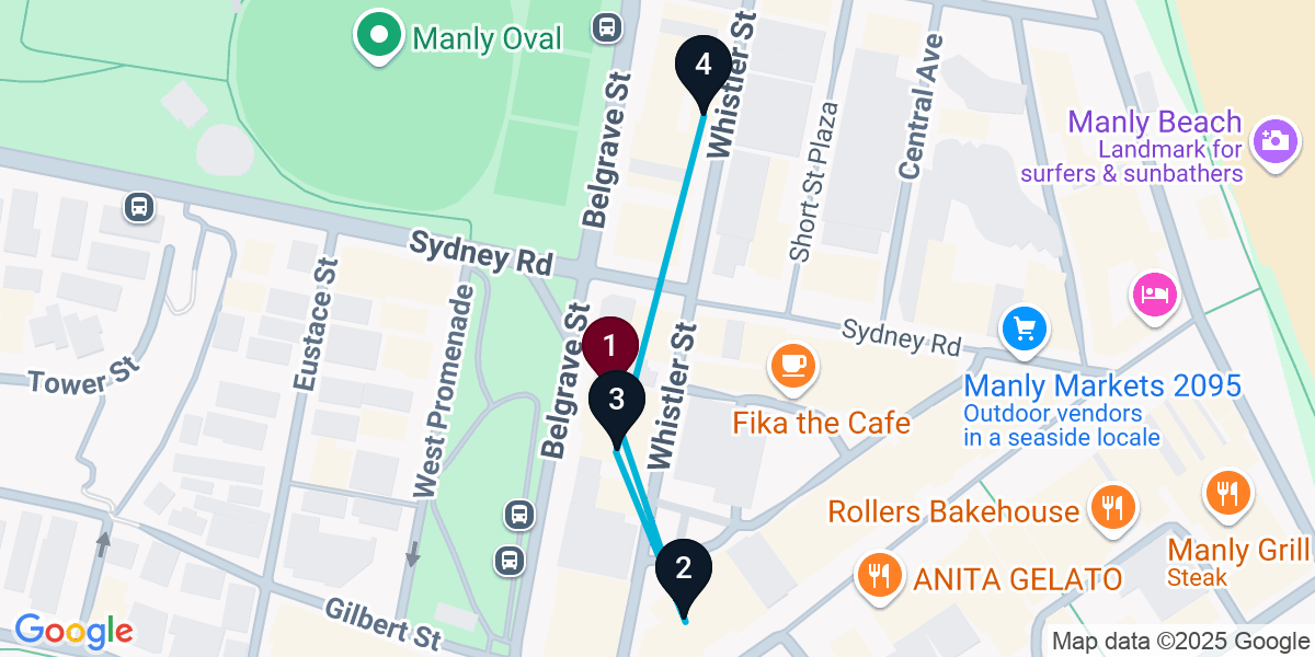 Map for 4-Stop Manly Wine bar Bar Crawl
