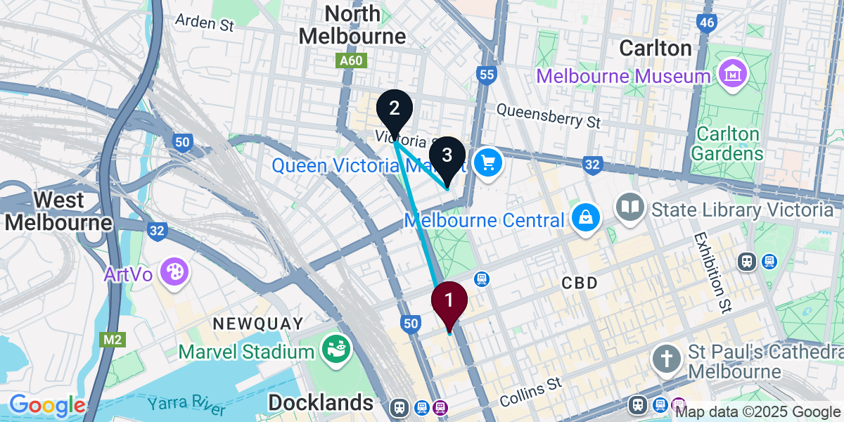 Map for Quick West Melbourne Bar Crawl