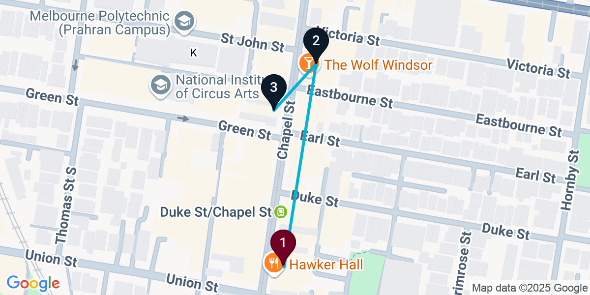 Map for Quick Windsor Cocktail Bar Crawl