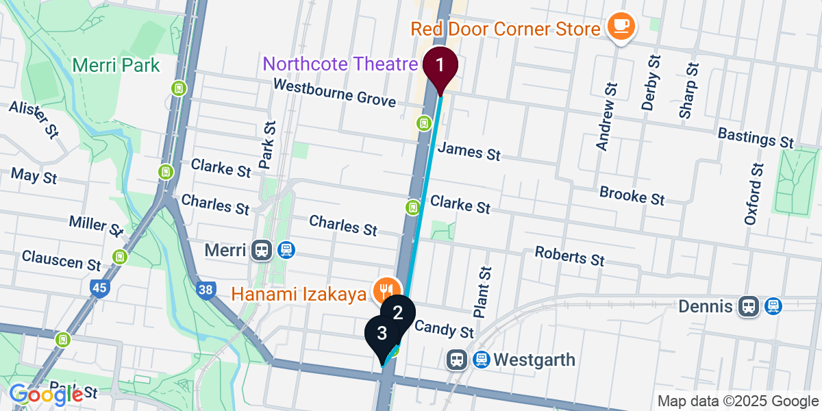 Map for Quick Northcote Bar Crawl