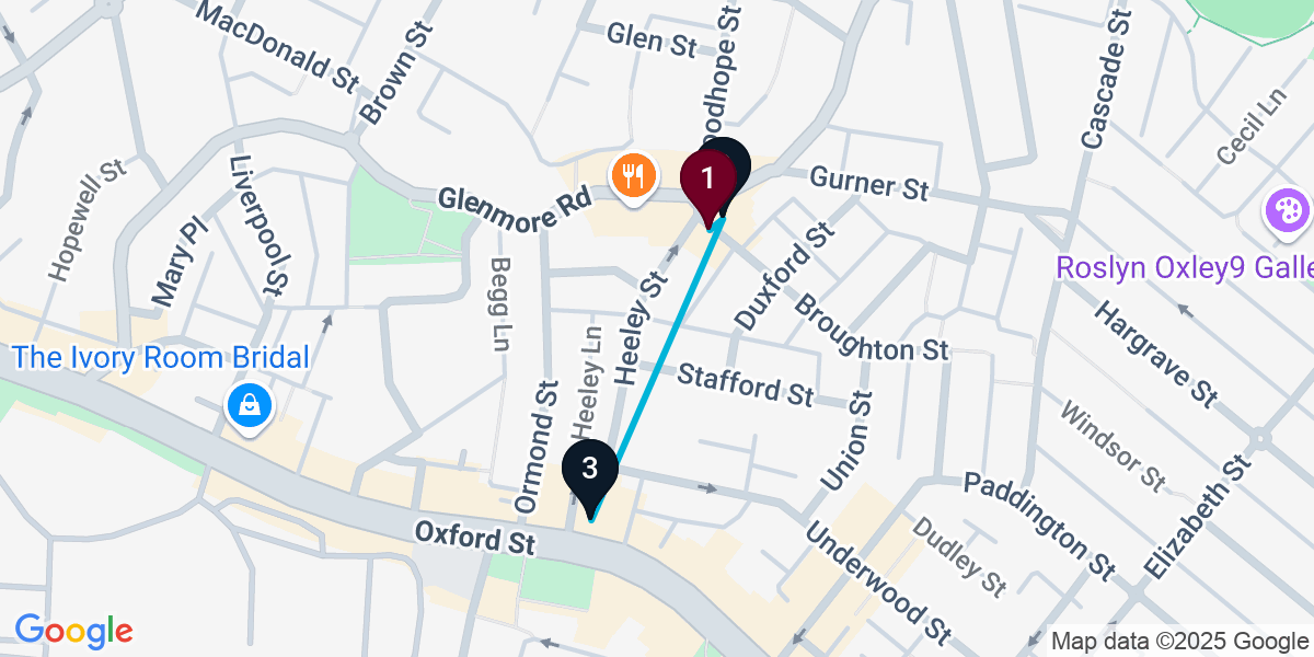 Map for 3-Stop Paddington Pub Bar Crawl