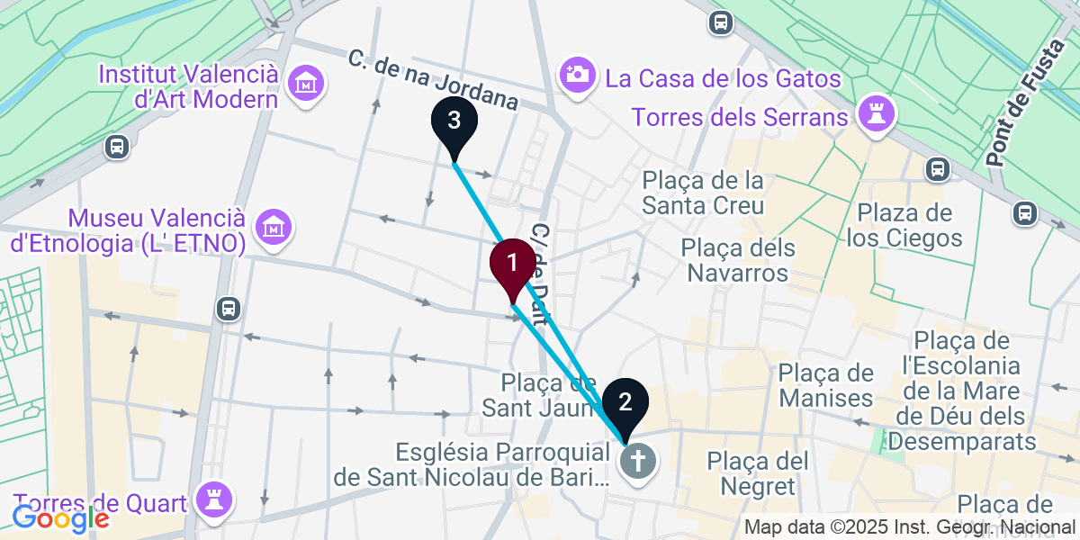 Map for Short Ciutat Vella Pub Crawl