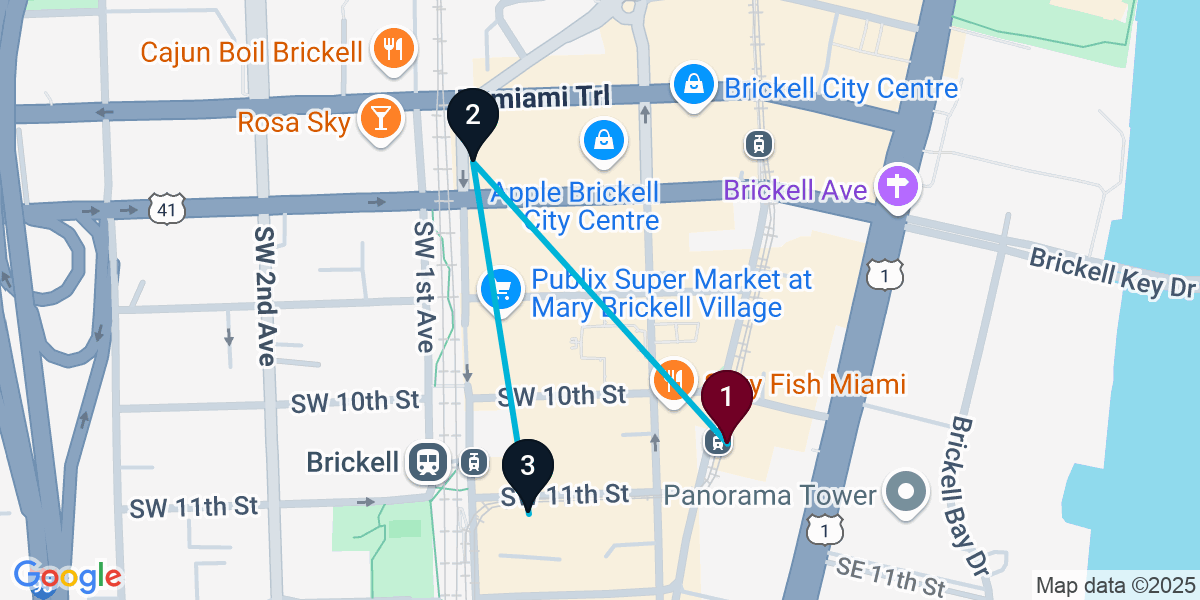 Map for Compact Miami Cocktail Bar Crawl