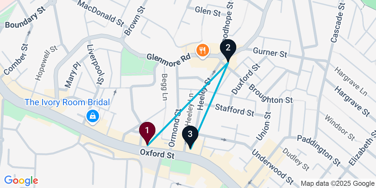 Map for 3-Stop Paddington Pub Bar Crawl