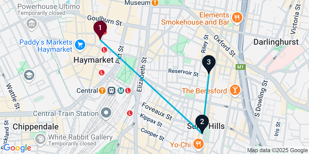 Map for 3-Stop Haymarket Wine bar Bar Crawl