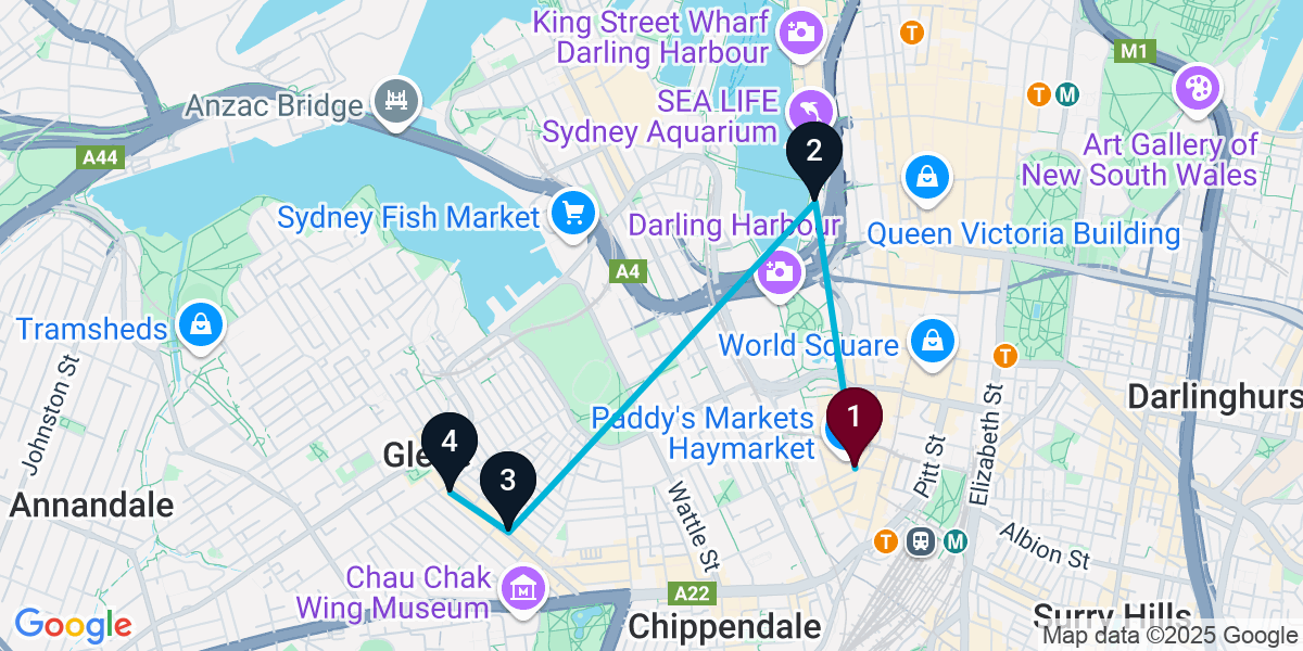 Map for 4-Stop Haymarket Wine bar Bar Crawl