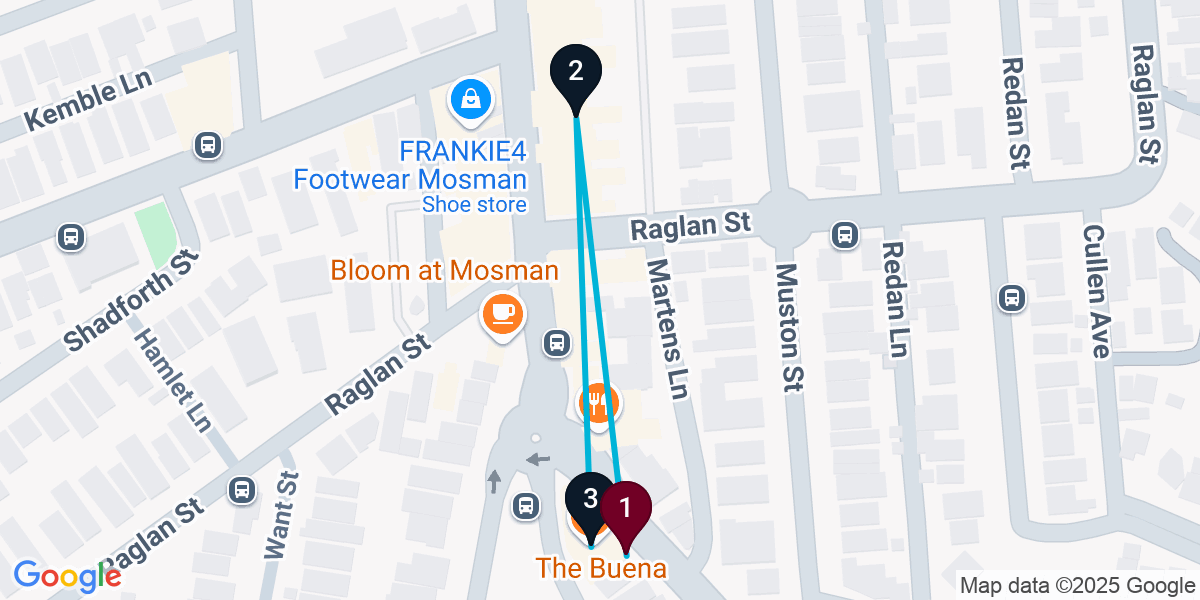 Map for 3-Stop Mosman Wine bar Bar Crawl