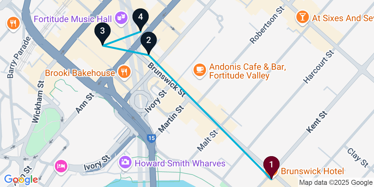 Map for Signature Fortitude Valley Bar Crawl