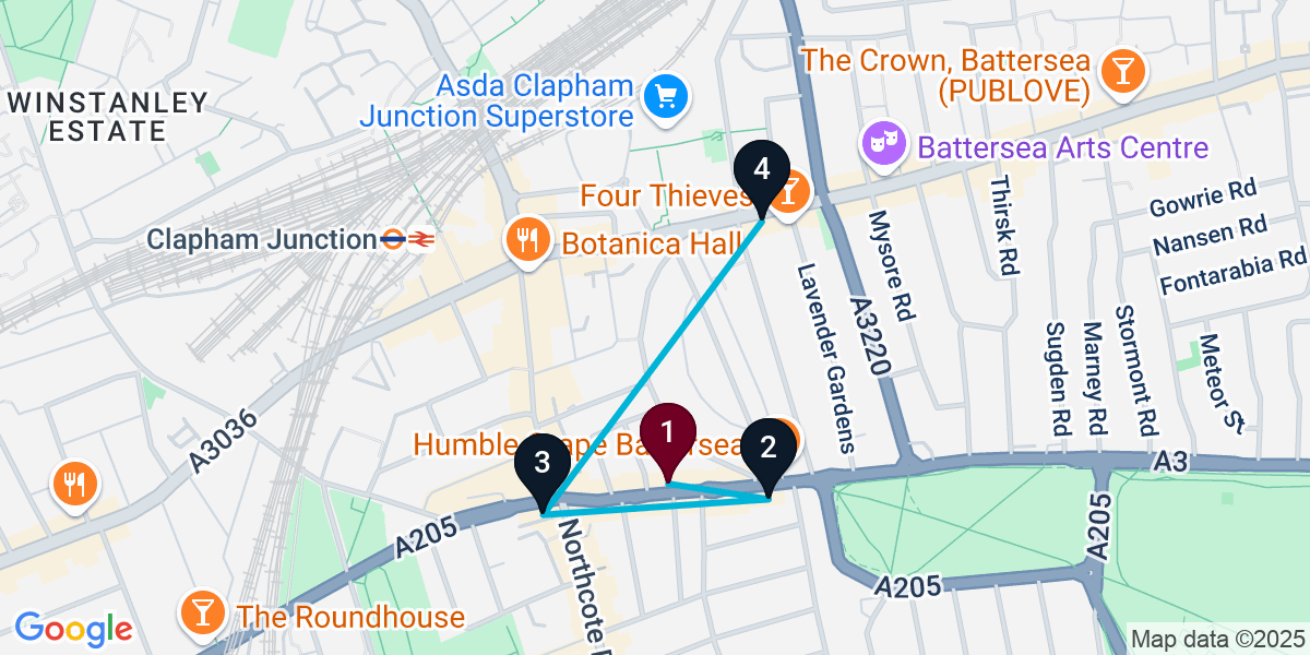 Map for Essential London Bar Crawl