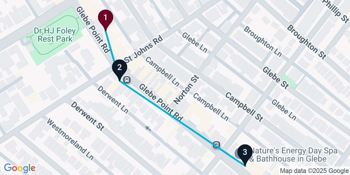 Map for 3-Stop Glebe Wine bar Bar Crawl
