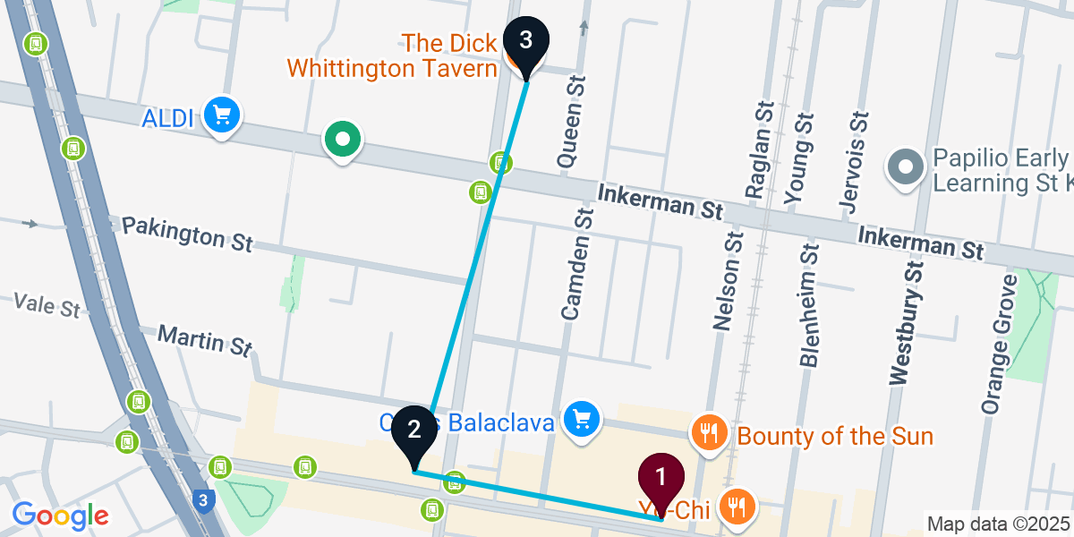 Map for Quick Balaclava Pub Crawl