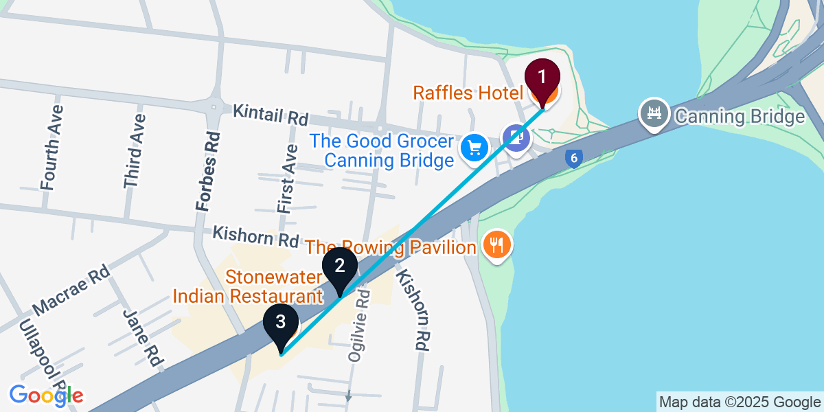 Map for Compact Applecross Bar Crawl