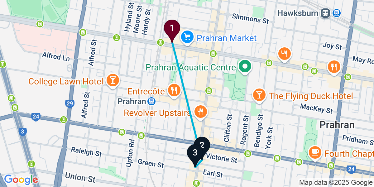 Map for Windsor Bar Crawl