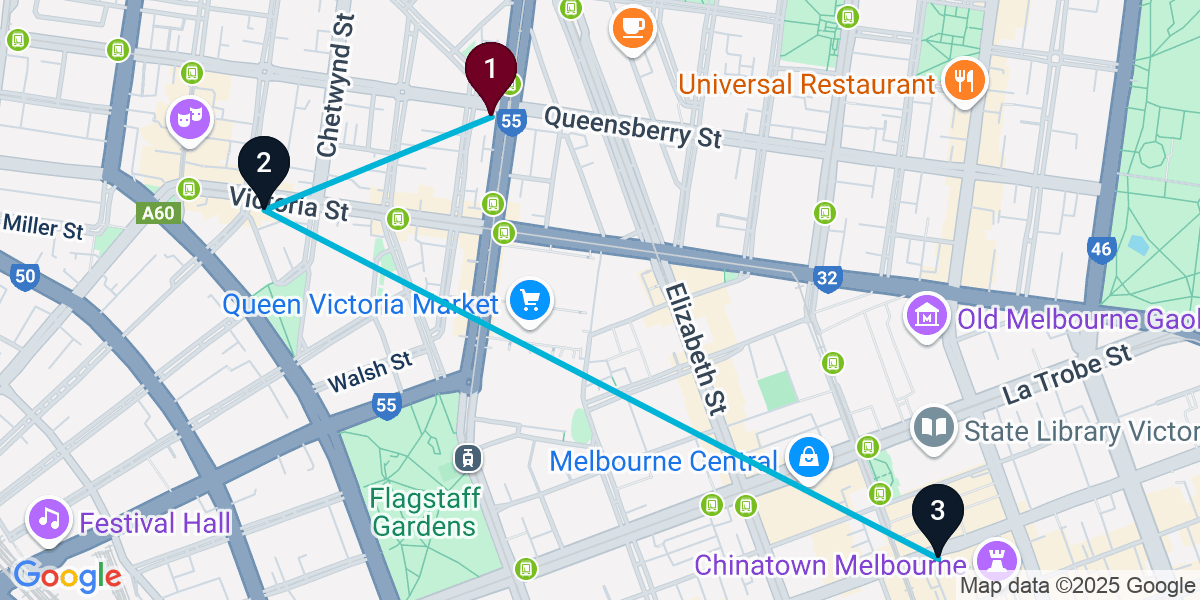 Map for Quick North Melbourne Bar Crawl