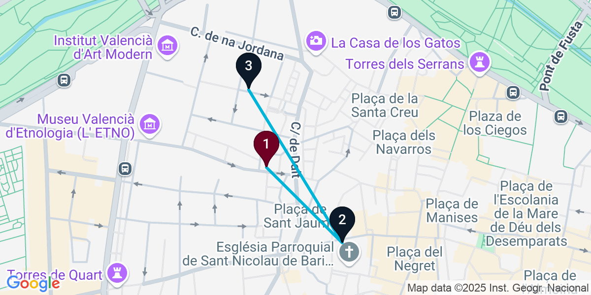 Map for Short Ciutat Vella Pub Crawl