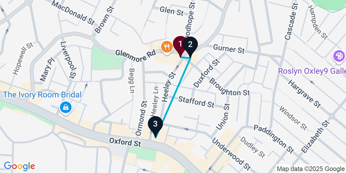 Map for 3-Stop Paddington Pub Bar Crawl
