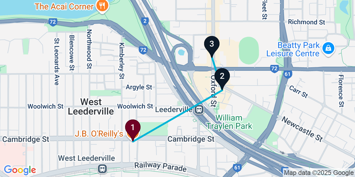 Map for 3-Stop West Leederville Live music Bar Crawl