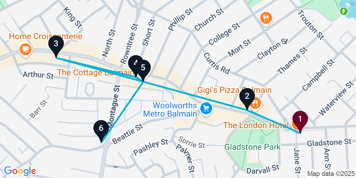 Map for The London Hotel Wine bar Bar Crawl