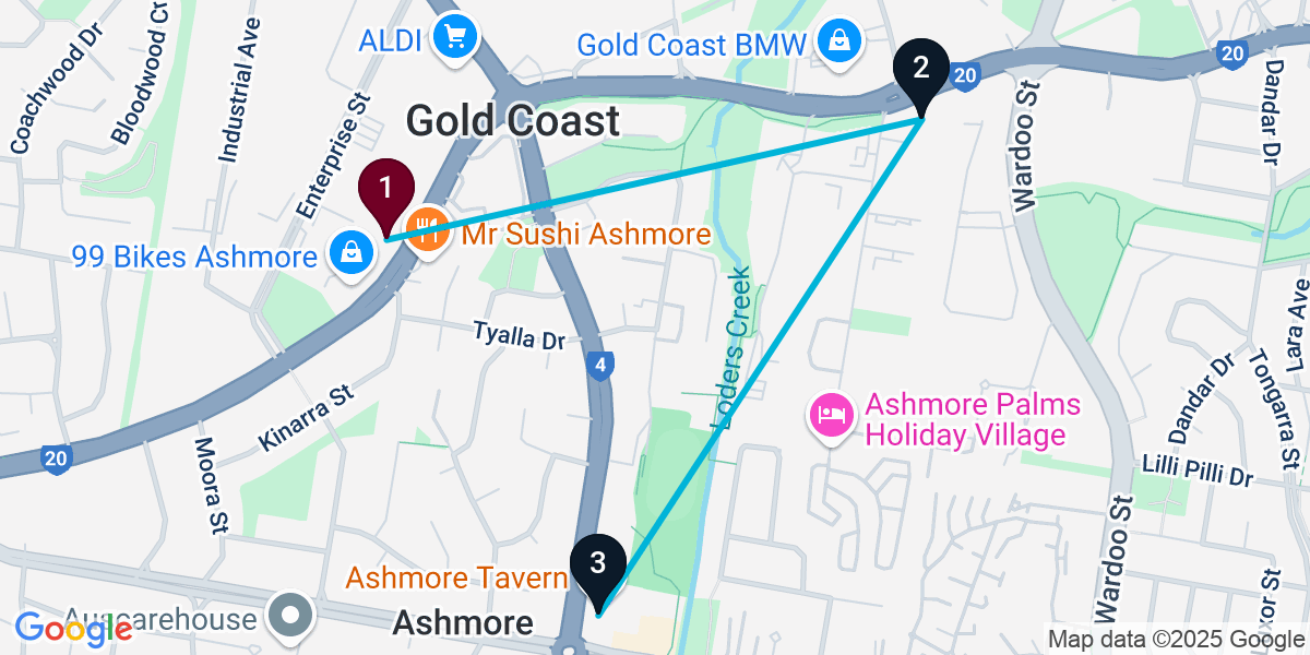 Map for Awesome Bar Crawl in City of Gold Coast