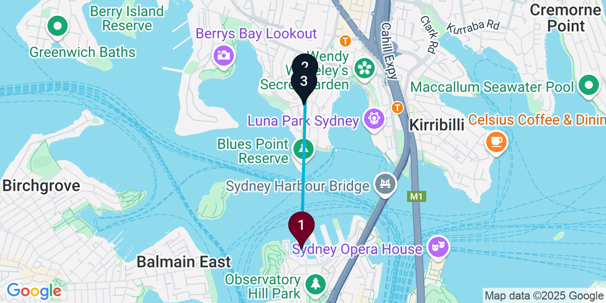 Map for 3-Stop Millers Point Wine bar Bar Crawl