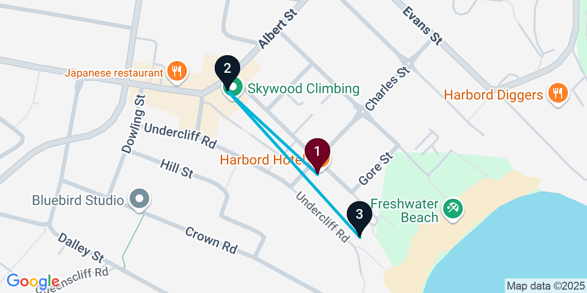 Map for 3-Stop Freshwater Wine bar Bar Crawl