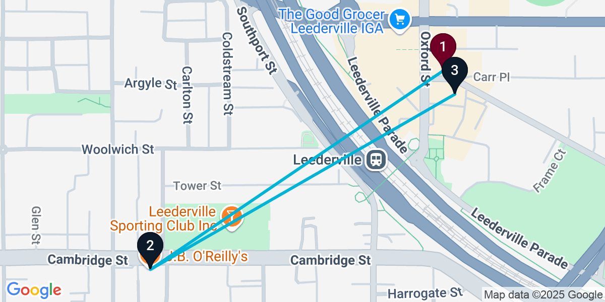 Map for 3-Stop Leederville Live music Bar Crawl