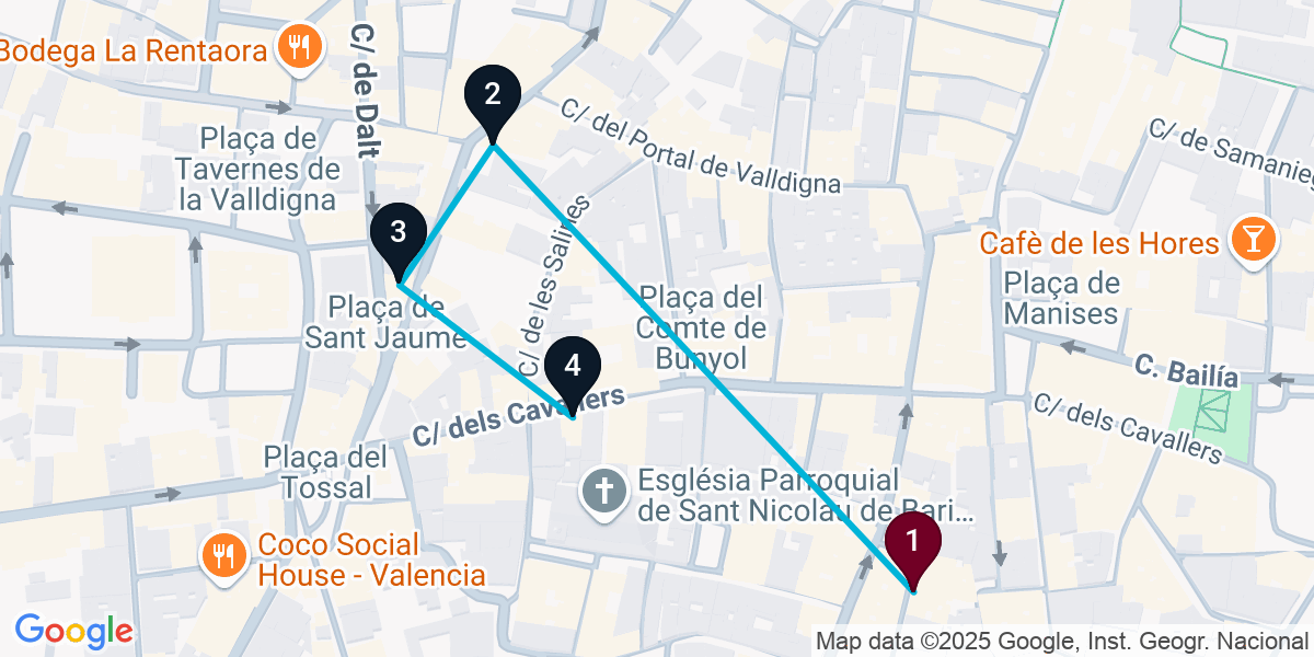 Map for Signature Ciutat Vella Cocktail Bar Crawl